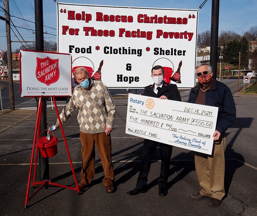 PHCCs Rotary Salvation Army donation